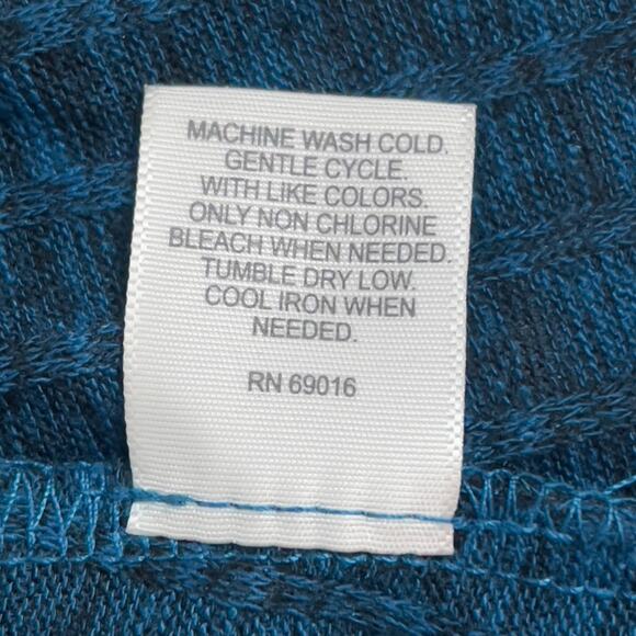 Relativity Women's Stretchy Knit V-Neck Swag Style Dark Blue Sweater Size Large - Picture 5 of 12